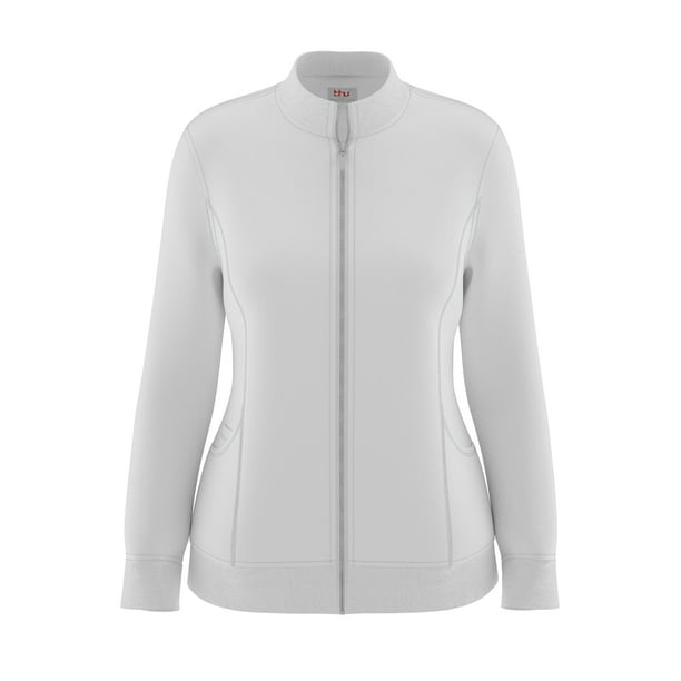 Ladies Zip Front Nursing Scrub Warmup Jacket 4 Colors Sizes XS S M L XL