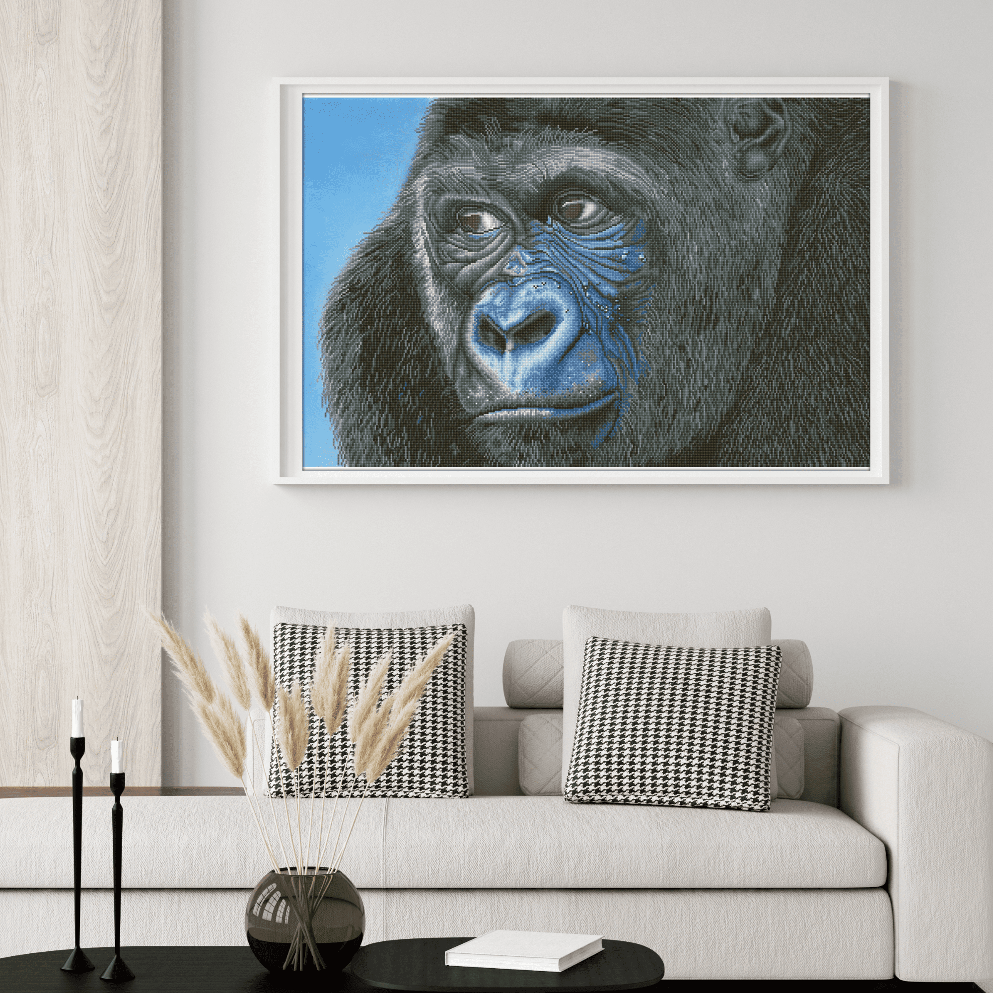 Diamond Dotz Kibali Western Lowland Gorilla Animal Diamond Painting Kits for Adults - Diamond Art Kits a Relaxing Creative Craft Kit with Dotz Gems  25.6"x39.4"