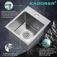thumbnail image 5 of 13 x 15 Inch Drop In Bar Sink, Small Kitchen Sink Single Bowl Topmount Bar Prep Sink 18 Gauge Stainless Steel Bar Sink with Basket Strainer, 5 of 6