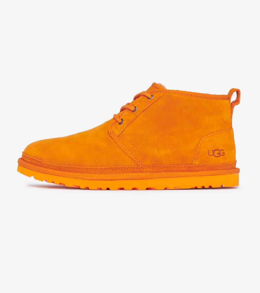 UGG Neumel 3236 Men's Orange Suede Fur Lined Ankle Chukka Boot