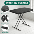 thumbnail image 3 of HOUSNIFLEX Adjustable Height Folding TV Tray Table, Tool-Free Snap-On Setup, Portable Folding Table for Living Room, Camping & Small Spaces, Black, 3 of 9