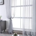 thumbnail image 4 of Rideau Transparent Blanc Rideaux Semi-Transparents 140260cm Intérieur Moderne Effet Transparent, Gris, 4 of 4