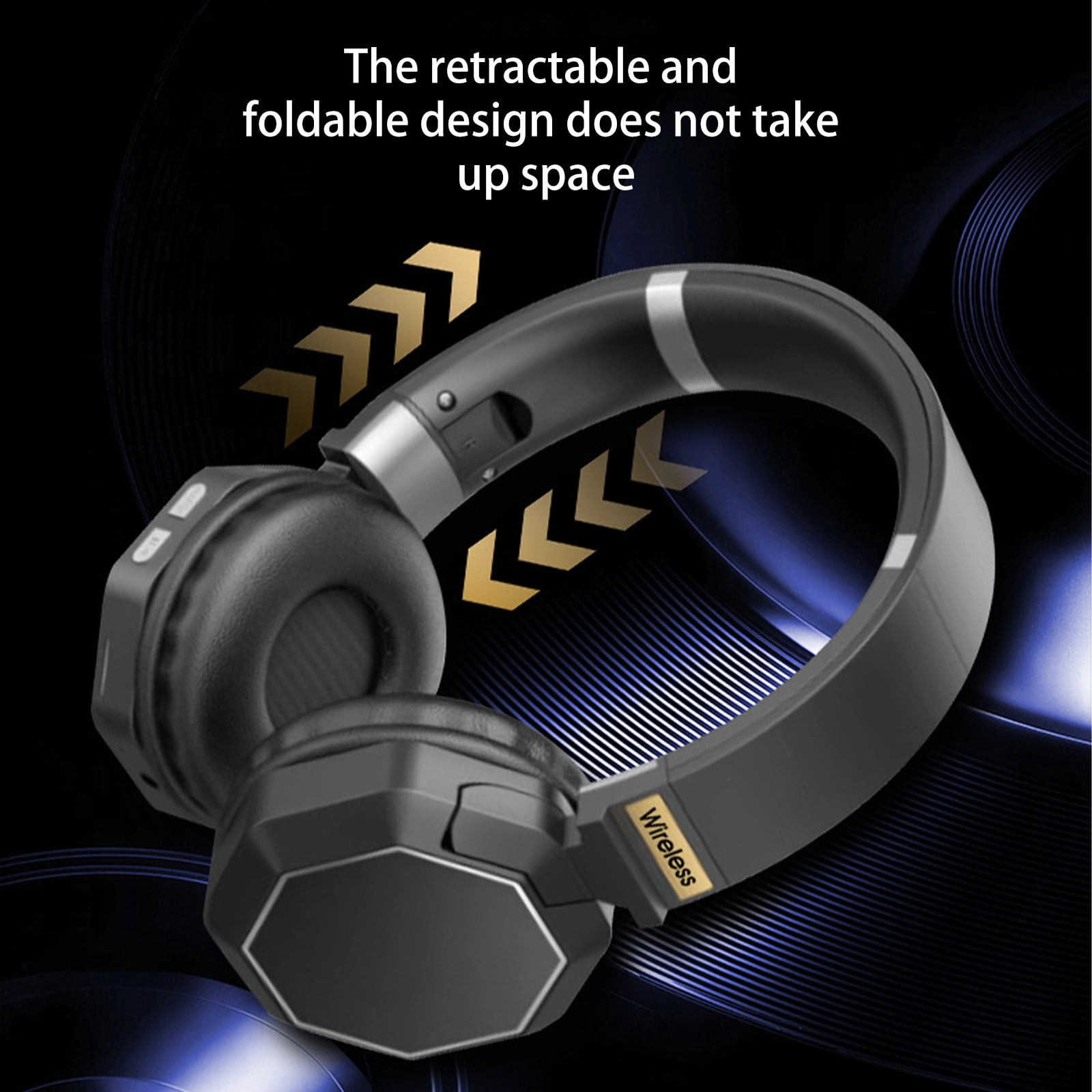 Bluetooth Headset, Wireless Headset with Noise Cancelling Microphone & Mic Mute, 55Hrs Working Time On Ear Bluetooth V5.3 Headphones for Cell Phones Laptop Computer(Gray)