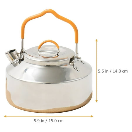 

Stainless Steel Water Kettle Silver Water Jug Outdoor Teapot Camping Water Kettle Cookware