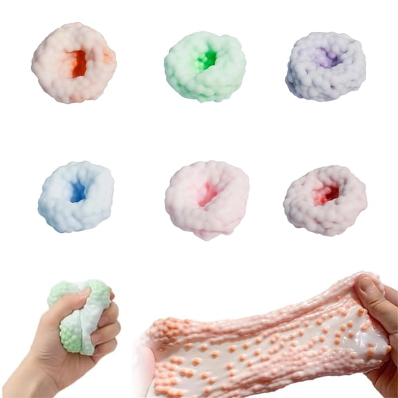 Stress Balls, Sand Squishy Balls Toys for Stress Relief, Squeeze Fidget Toys for Party Employee Gifts (1PCS,Random Color)