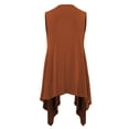 thumbnail image 2 of Made by Johnny Women's Lightweight Sleeveless Draped Open Cardigan M RUST, 2 of 6