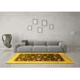 thumbnail image 3 of Ahgly Company Machine Washable Indoor Rectangle Oriental Yellow Traditional Area Rugs, 5' x 8', 3 of 4