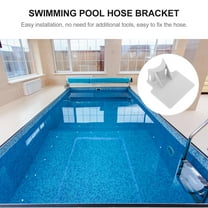 AURARMLET Swimming Pool Hose Holder Heavy Duty 2Pcs Abs Grey Yard Pool Hoses Bracket