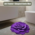thumbnail image 5 of Floral Plush & Diatomaceous Earth Floor Mat, 3D Flower Design Floor Mat, 3D Visual Flower Shaped Diatom Mud Floor Rugs, Suitable for Bedroom, Kitchen, Bathroom, Sofa, Coffee Table, 5 of 7