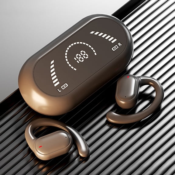 Giunmcul Online Shopping Ear Mounted Non In Ear Intelligent Digital Display Bluetooth 5.3 Directional Sound Transmission with Long Battery Life Wireless Earphones