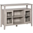 thumbnail image 2 of HOMCOM Retro Style Storage Sideboard with 3 Open Shelf Spaces and Framed Doors, 2 of 9