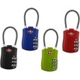 thumbnail image 1 of HUGFEGWE 4pcs Red Suitcase Password Lock for Travel 3 Lock Luggage Lock Wire Rope Travel Bag U2537-17042, 1 of 9