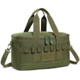 thumbnail image 1 of [732878 Modelo Extendido] para Acampar Picnic Multifunción para Exteriores Aislante Hielo Estufa Casete Almacenamiento para Tanque Gas (verde Militar), 1 of 9