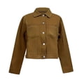 thumbnail image 5 of Women's Oversized Distressed Denim Jacket Casual Wash, 5 of 9