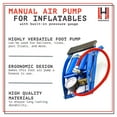 thumbnail image 2 of HomeHunch Foot Pump for Inflatables Manual Air Pumps Bike Pool Floats Mattress, 2 of 7