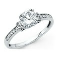 thumbnail image 2 of Solid Italian 14k Yellow Gold 1.25 ct Round CZ Wedding Ring, 2 of 2