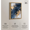 thumbnail image 2 of Golden Forest Glow Canvas Blue Abstract Art by Art Remedy, Gold Frame, 30" x 45", 2 of 7