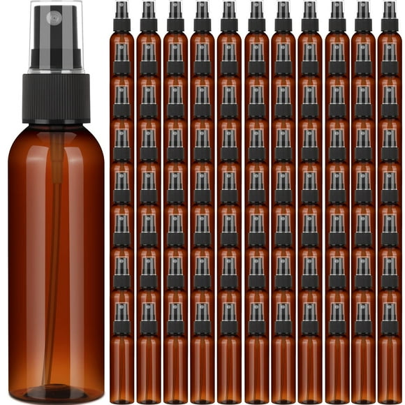 Botellas de aerosol Nuogo de 120 ml (paquete de 90), perfume reutilizable de color ámbar