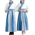 thumbnail image 2 of Conairie Tai Chi Uniform for Kids Traditional Chinese Style Long Sleeve Boys Girls Hanfu Dresses Performance Sky Blue 2-3 Y, 2 of 5