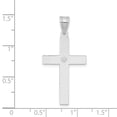 thumbnail image 2 of 14k White Gold Solid Prong set Polished back .02ct. Diamond Religious Faith Cross Pendant Necklace 18.1x35.8mm Pendant f, 2 of 2