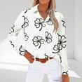 thumbnail image 4 of Neewe Button Down Shirts for Women Dressy Floral Printed Long Sleeve Blouse Business Casual Work Tops, 4 of 6