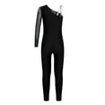 thumbnail image 3 of YONGHS Girls Full Body Unitard Mesh Sleeve Leotard Gymnastics Ballet Dance Bodysuits Jumpsuit Black 10, 3 of 6