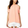 thumbnail image 6 of Rachel Roy Womens ROY VANESSA Off the Shoulder Blouse, Orange, Small, 6 of 6