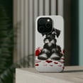 thumbnail image 4 of DistinctInk Tough Case for Apple iPhone 14 Pro MAX (6.7" Screen), Compatible with MagSafe Charging - Valentine's Day Miniature Schnauzer Puppy, 4 of 6