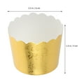 thumbnail image 4 of Dytern Wedding 50 Pcs Metal-like Texture Paper Cupcake Cups Disposable Muffin Cup Heat-resistant Dessert Bowls Party Supplies for Baking Wedding Birthday (Gold), 4 of 10