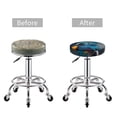 thumbnail image 3 of Modern Style Blue Parrot Round Bar Stool Seat Covers, Elastic Round Chair Cover Stool Seat Slipcover Bar Stool Cushions Round Pad for 12-14 inch, 3 of 5