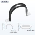 thumbnail image 3 of Uxcell 6 Pack Cable Clamps 3.5" 304 Stainless Steel Rubber U Shape for Tube, 3 of 7