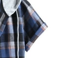 thumbnail image 5 of Mens Shirts Men Spring Summer Casual Slim Plaid Short Sleeve Hooded Shirts Top Blouse clothes under $25.00, 5 of 9
