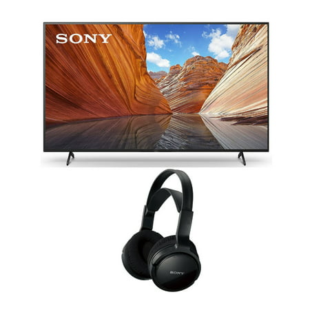 Sony KD55X80J 55-Inch LED 4K UHD Smart TV (2021 Model Year) with Headphones