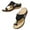 Black, variant on VerPetridure Black Sandals Women Summer Plus Size Round Toe Flower Mid-heel Casual Women's Wedge Slippers