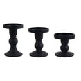 thumbnail image 1 of Juego de portavelas BTGLLAS de vidrio negro, 3 piezas, 1 of 7