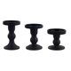 thumbnail image 1 of Juego de portavelas BTGLLAS de vidrio negro, 3 piezas, 1 of 7