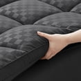 thumbnail image 2 of WISHEAD Extra Thick Mattress Topper, Twin Size Mattress Pad 400TC Cooling Pillow Top for Back Pain, Quilted Fitted Mattress Protector with 8-21" Deep Pocket, Soft & Breathable, Gray, 2 of 10