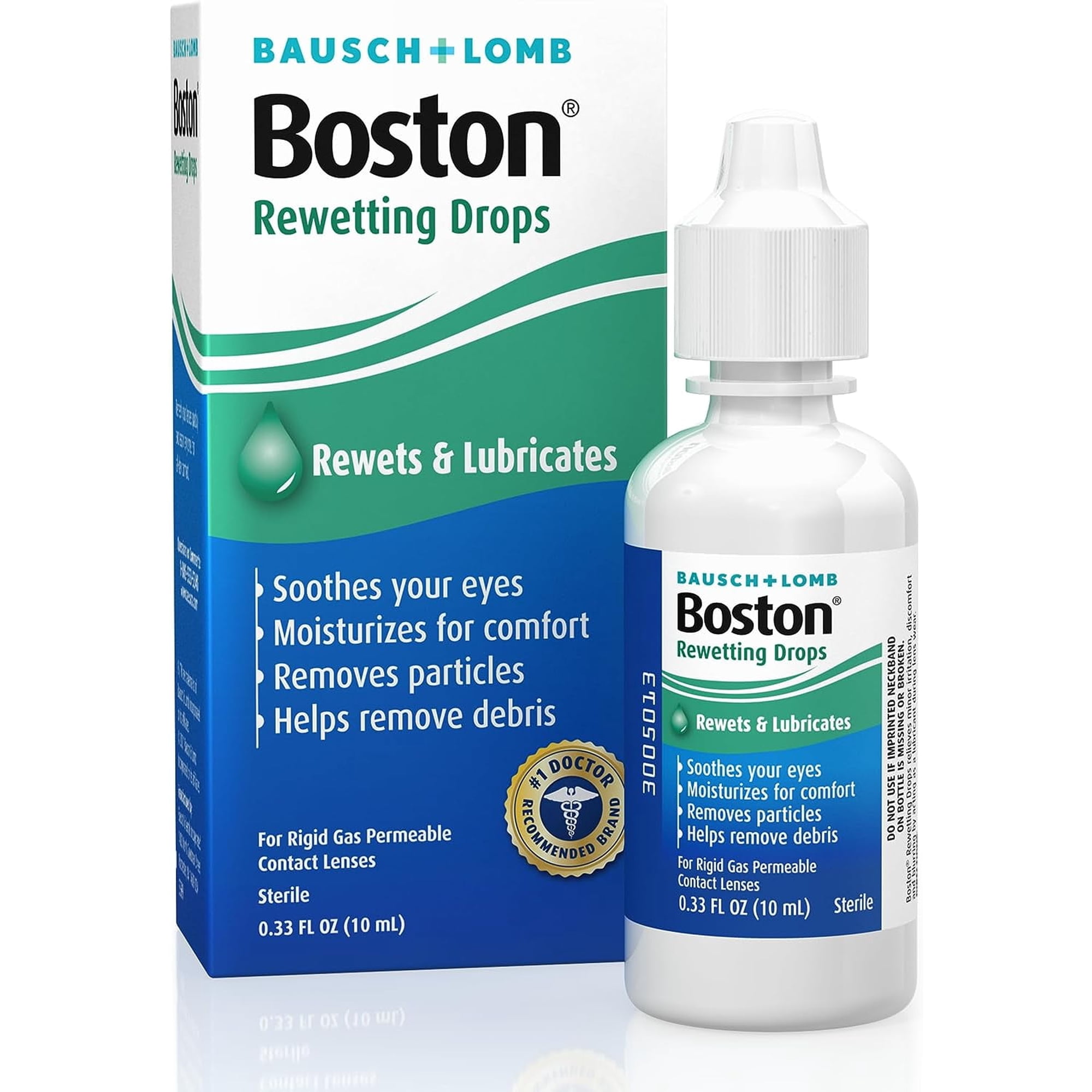 Boston® Rewetting Drops for Rigid Gas Permeable Contact Lenses - from Bausch + Lomb, 0.34 fl oz (10 mL)