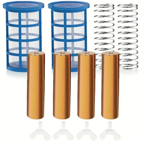 Hidpriva 12 Pcs Copper Replacement Kit for Solar Ionizer & Pool Purifier with Solar Copper Anode Mesh Basket Steel Cathode & Plastic Screw