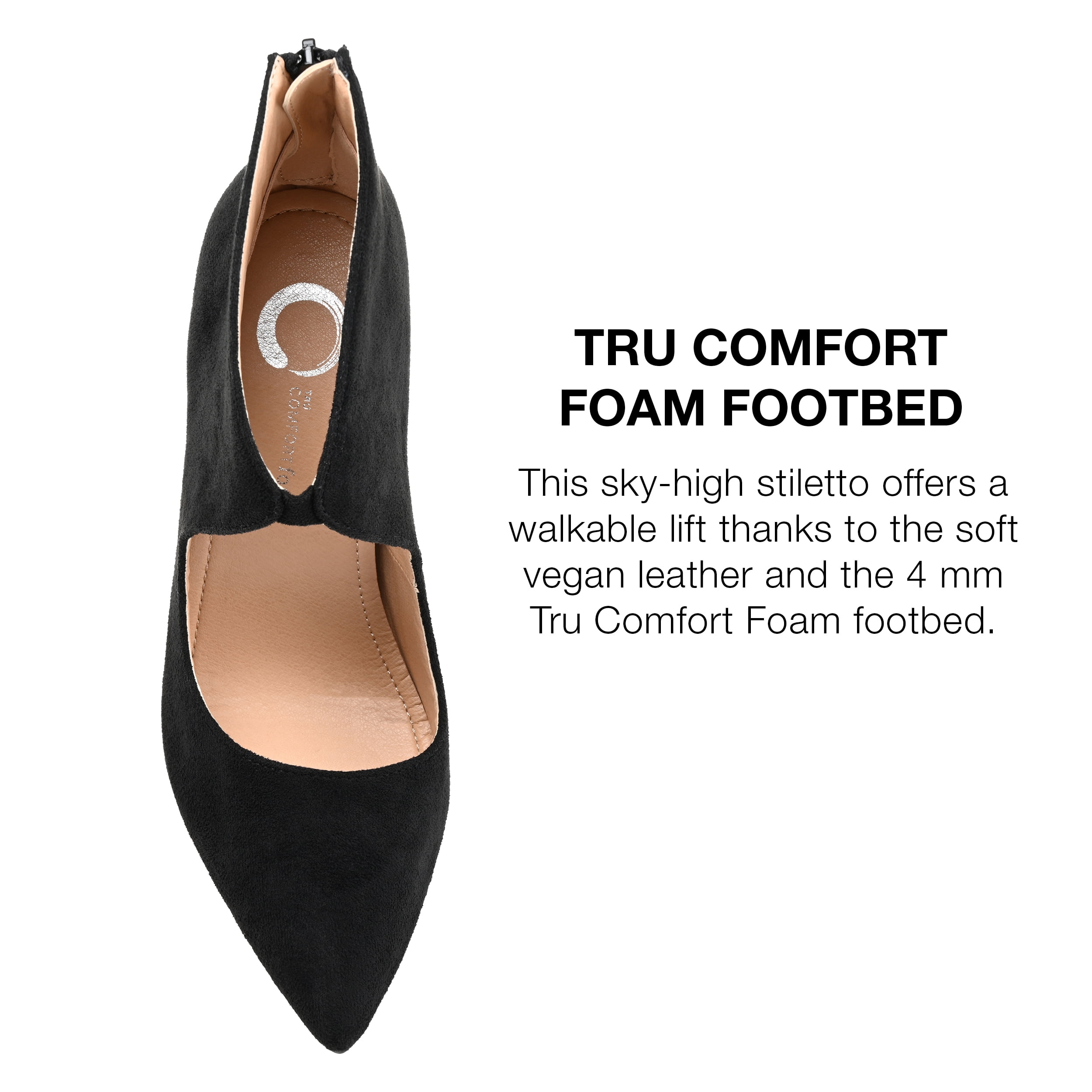 Journee Collection Womens Junniper Back Heel Zip High Stiletto Pointed Toe Pumps