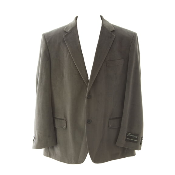 Carlo Palazzi Men's Chevron Pattern Two Button Blazer Sportscoat 42 Regular Gray