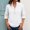 *White, variant on ClodeEU Women's Long Sleeved Shirt,Button V-Neck Regular Top,Casual Summer Tees Black,Womens Plus L