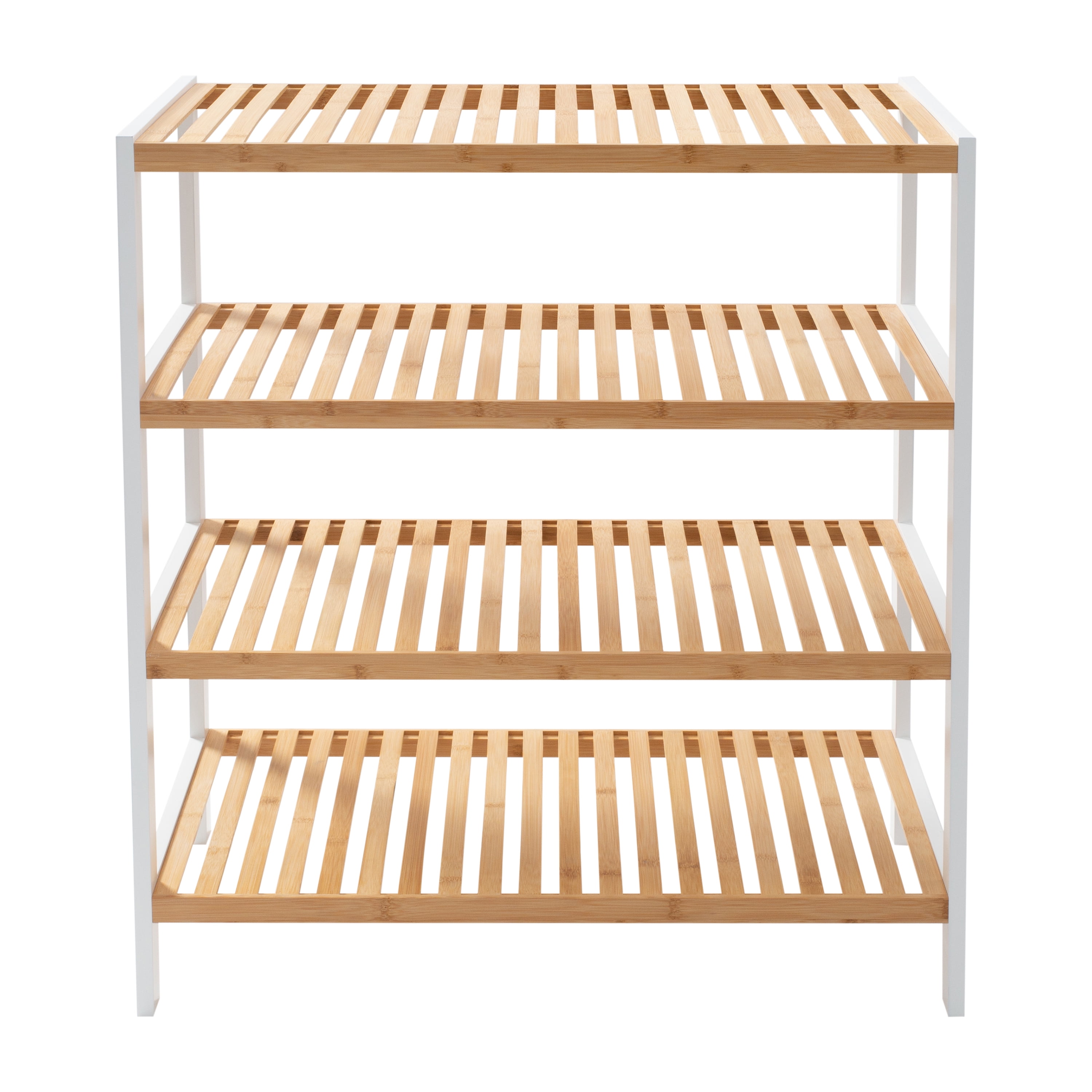 Organize It All 4 Tier Sonora Bamboo Freestanding Storage Shelf Unit