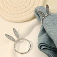 thumbnail image 4 of Easter Bunny Napkin Rings - Gold Rabbit Ear Napkin Holders, Cute Spring Table Decor for Easter Dinner, Wedding, Party & Banquet Settings, Alloy Rhinestone Serviette Rings, 4 of 6