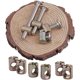 thumbnail image 3 of Barrel Bolts Cross Dowel Slotted Furniture Nut, Barrel Nuts Accessories For Assembling Beds Cribs, Chairs, Furniture Fastener, Zinc Alloym6-100pcs, 3 of 5