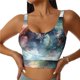 thumbnail image 1 of Fotbe Ink Style Wave Dragon Sujetador Deportivo Largo sin Aros para Mujer con Almohadillas y Soporte Medio, Transpirable y Absorbente, Camiseta Tipo Chaleco o Tank Top-XX-Large, 1 of 8