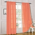 thumbnail image 2 of 2 Piece Sheer Curtains Light Filtering Rod Pocket Window Curtain Voile Window Treatment Rod Pocket Curtain Panels for Bedroom and Living Room, 2 of 3