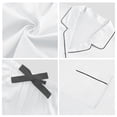 thumbnail image 5 of ANLIQI Women's 100% Cotton Pajama Set Button Down Short Sleeve Shirt and Long Pants Sleepwear Soft ladies Lounge Sets(White, M), 5 of 6