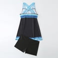 thumbnail image 4 of Bathing Suit for Women Two Piece Tankini Swimsuits Sleeveless Tank Tops with Shorts Athletic Swimwear Blue L, 4 of 4