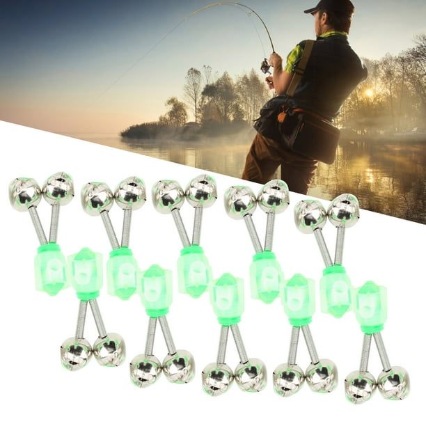 10Pcs/Set Twin Spiral Bells Fishing Bite Alarms Fishing Rod Bell Rod  Outdoor Night Carp Fishing